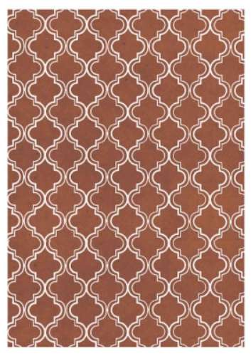 Printed Wafer Paper - Moroccan Brown - Click Image to Close
